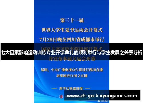 七大因素影响运动训练专业开学典礼的顺利举行与学生发展之关系分析