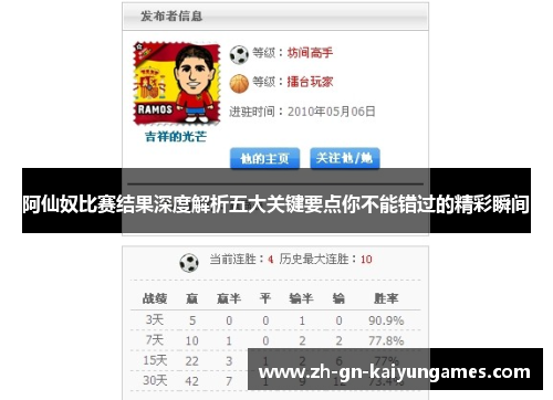 阿仙奴比赛结果深度解析五大关键要点你不能错过的精彩瞬间
