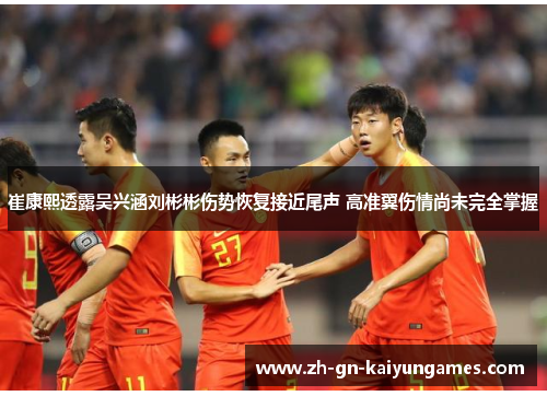 崔康熙透露吴兴涵刘彬彬伤势恢复接近尾声 高准翼伤情尚未完全掌握